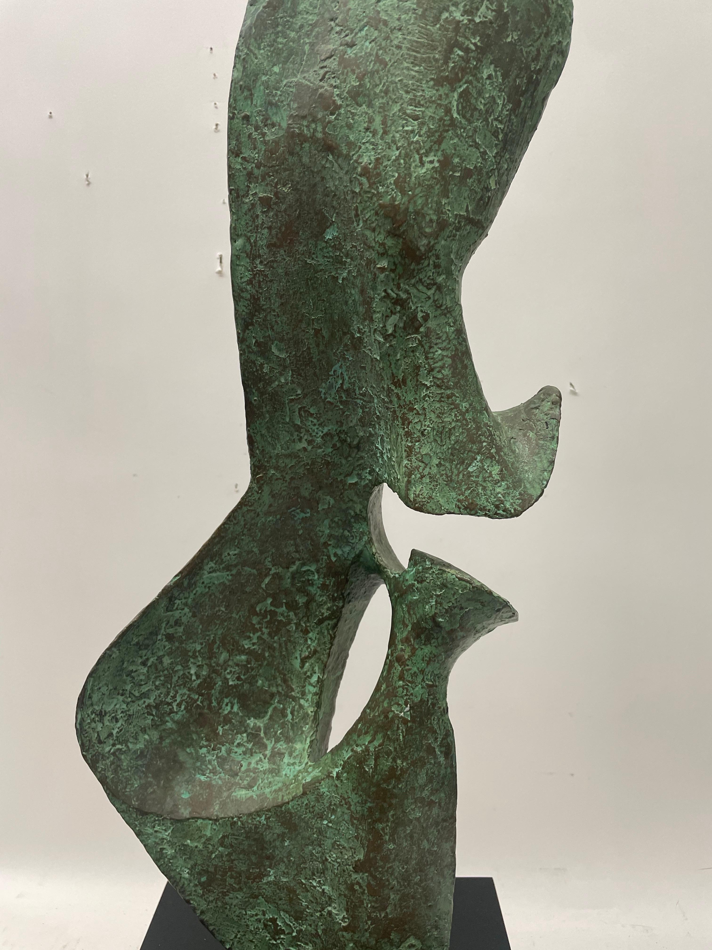 Escultura abstracta en bronce de Leonardo Nierman en venta 1