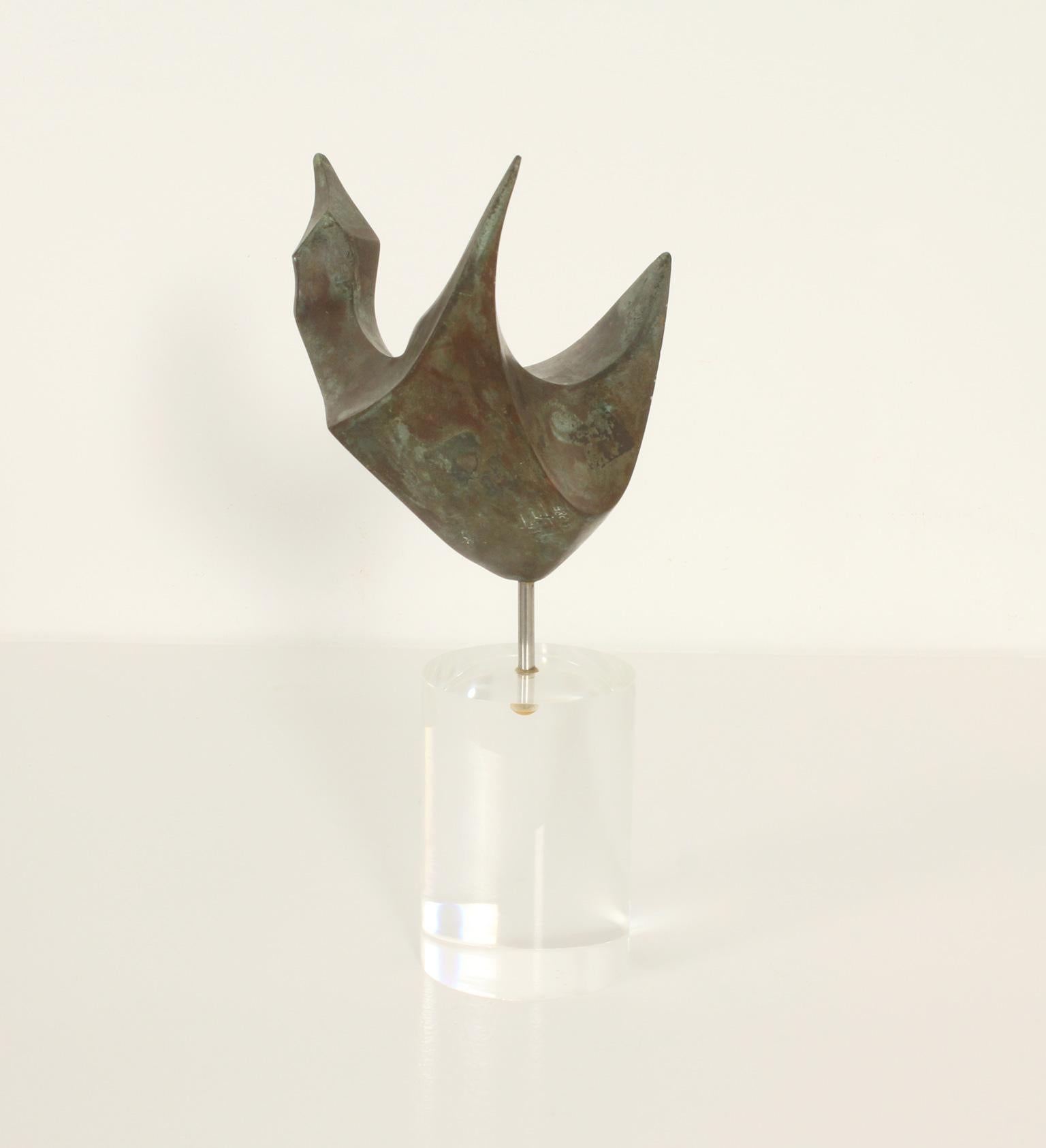 Abstract Bronze Sculpture by Montserrat Sastre, Spain, 1970's For Sale 4