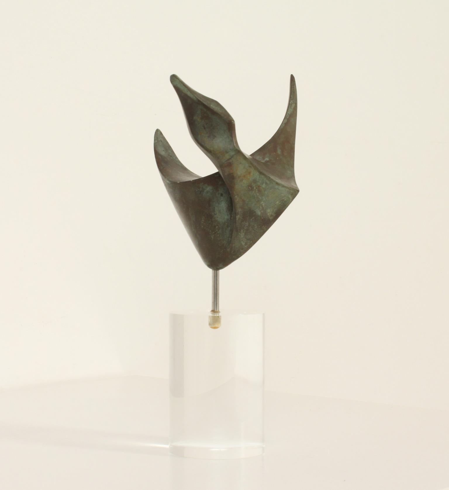 Mid-Century Modern Abstract Bronze Sculpture by Montserrat Sastre, Spain, 1970's For Sale
