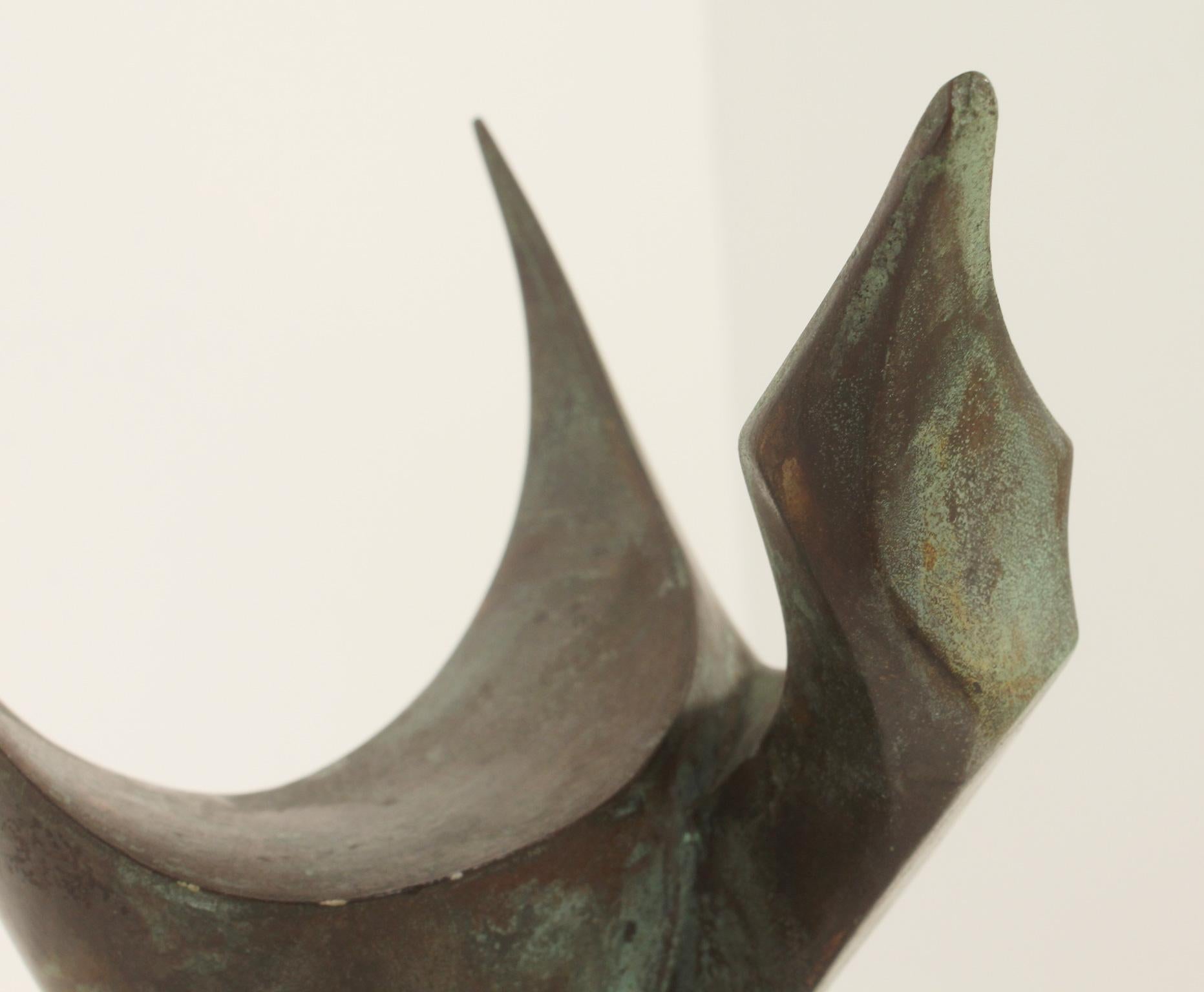 Abstract Bronze Sculpture by Montserrat Sastre, Spain, 1970's In Good Condition For Sale In Barcelona, ES