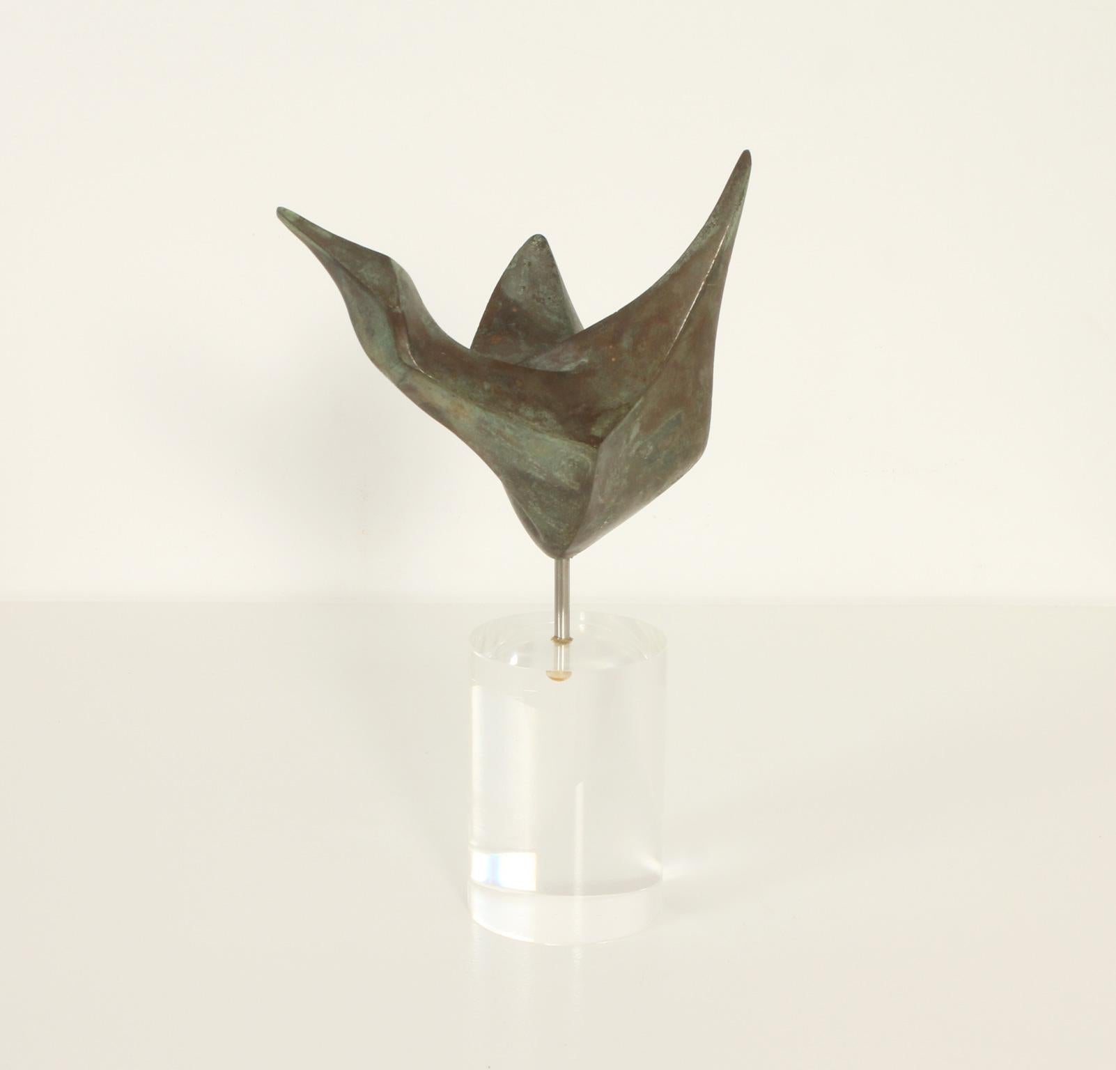 Late 20th Century Abstract Bronze Sculpture by Montserrat Sastre, Spain, 1970's For Sale