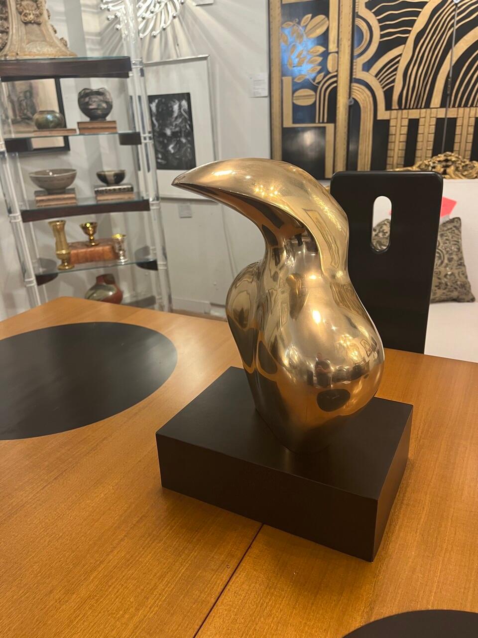 Mid-Century moderno Scultura astratta in bronzo di Pierre Dmitrienko in vendita