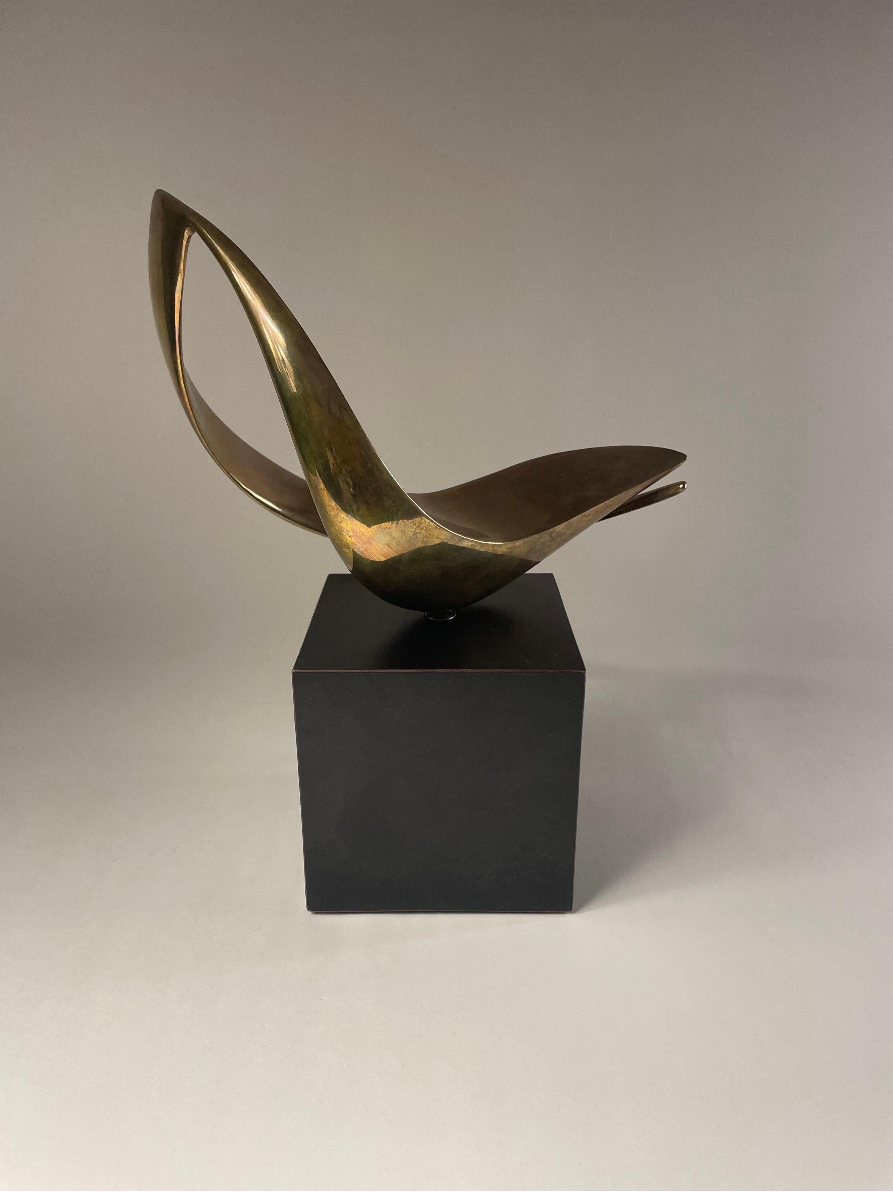 Abstract bronze sculpture by Robbie Robins In Good Condition For Sale In Winnetka, IL