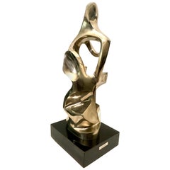 Vintage Abstract Bronze Sculpture by Seymour Meyer