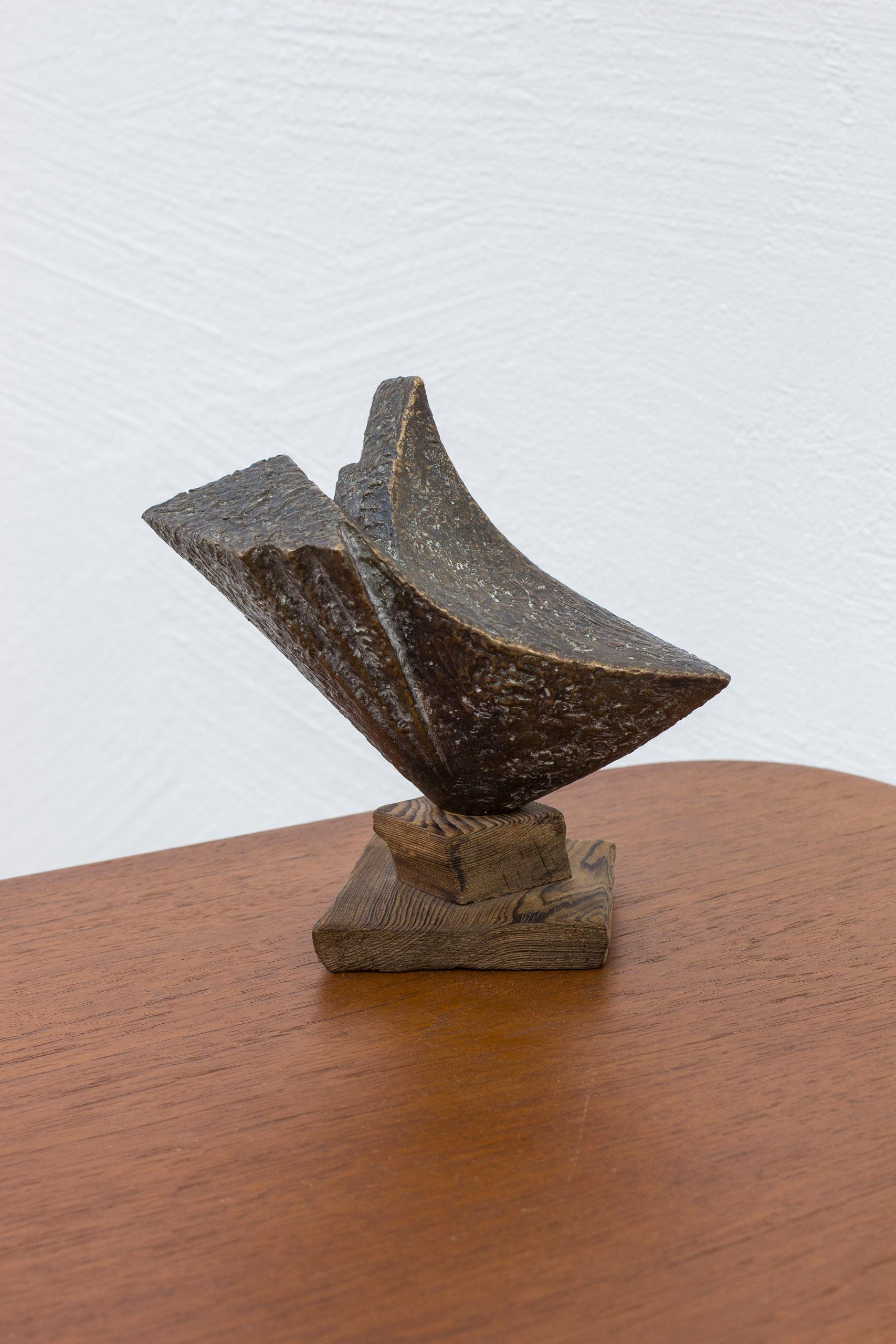 Abstract bronze sculpture by Swedish Sculptor Bengt Amundin, 1950s For Sale 7