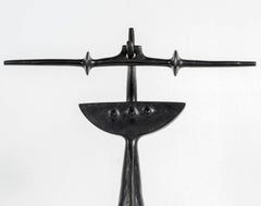 Abstrakte abstrakte Bronzeskulptur von Victor Roman