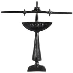 Sculpture abstraite en bronze de Victor Roman