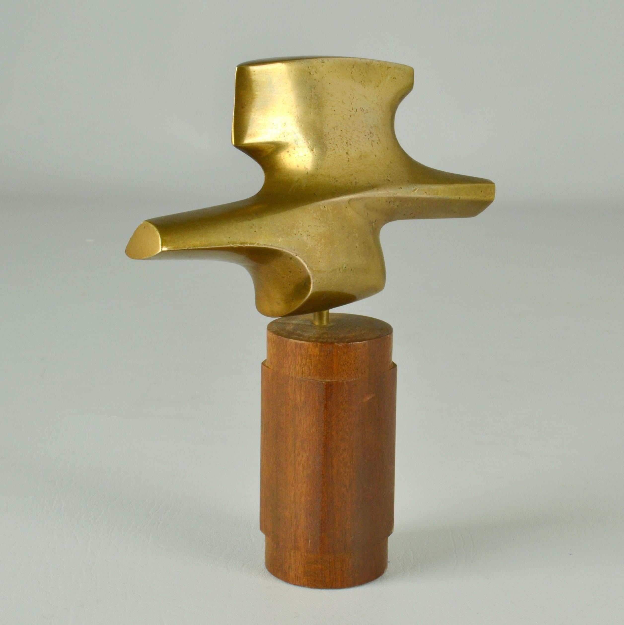 Mid-Century Modern Abstract Organic Bronze Sculpture Dutch 1970 For Sale