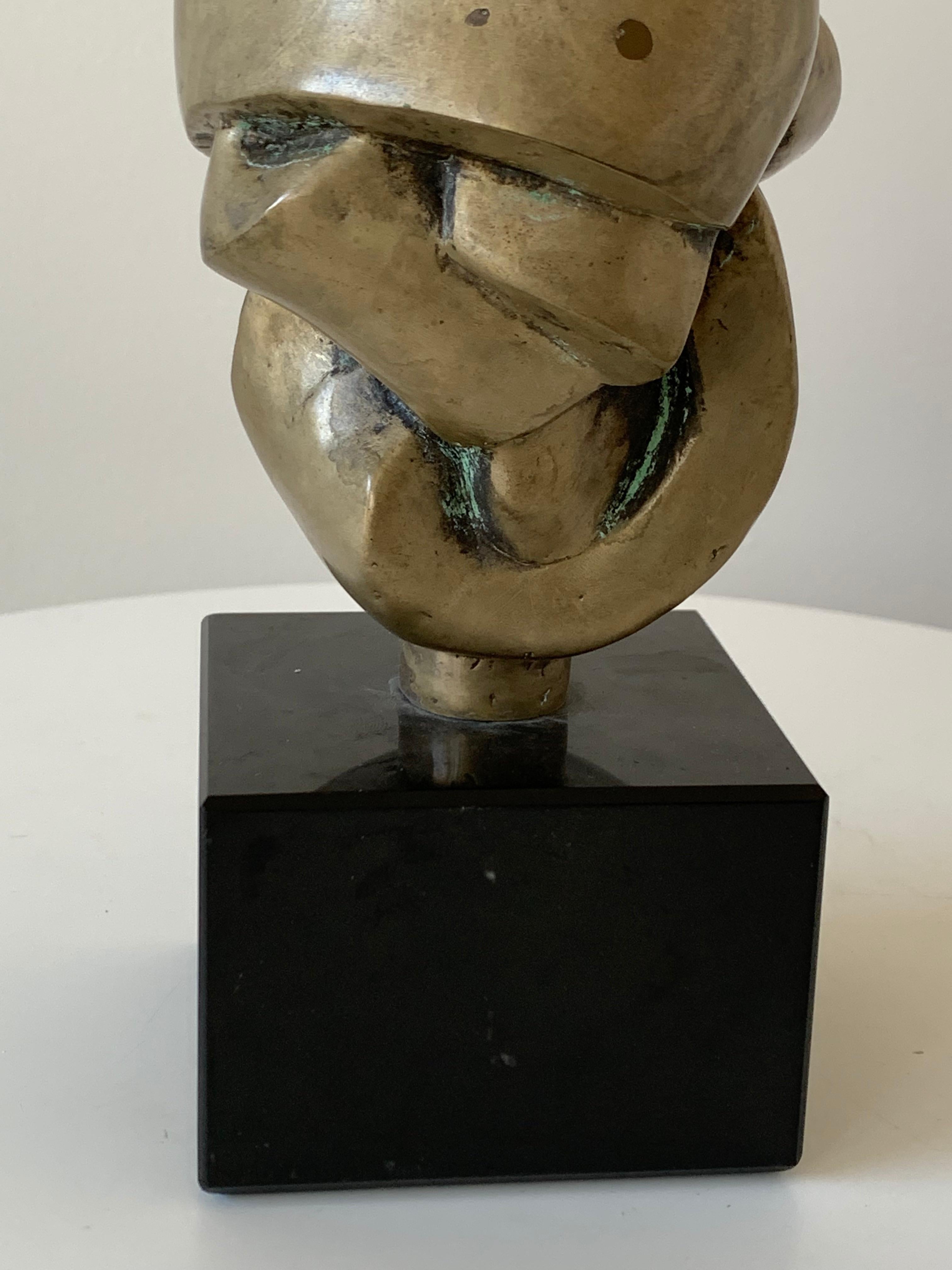 Mid-20th Century Abstract Bronze Sculpture For Sale
