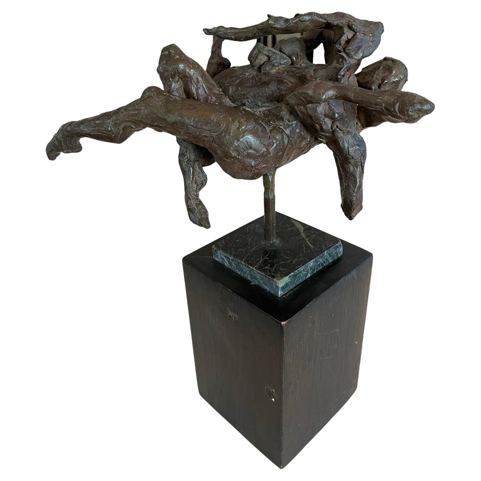 Abstrakte Bronzeskulptur. Frankreich, 1930er Jahre