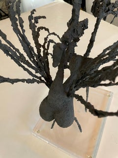 Abstrakte Bronzeskulptur. Frankreich, 1940er Jahre