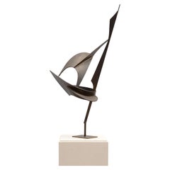 Abstract bronze sculpture, France