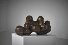 Abstract bronze sculpture "L'Or des Nuits" by Siegfried Jonas, France 1961