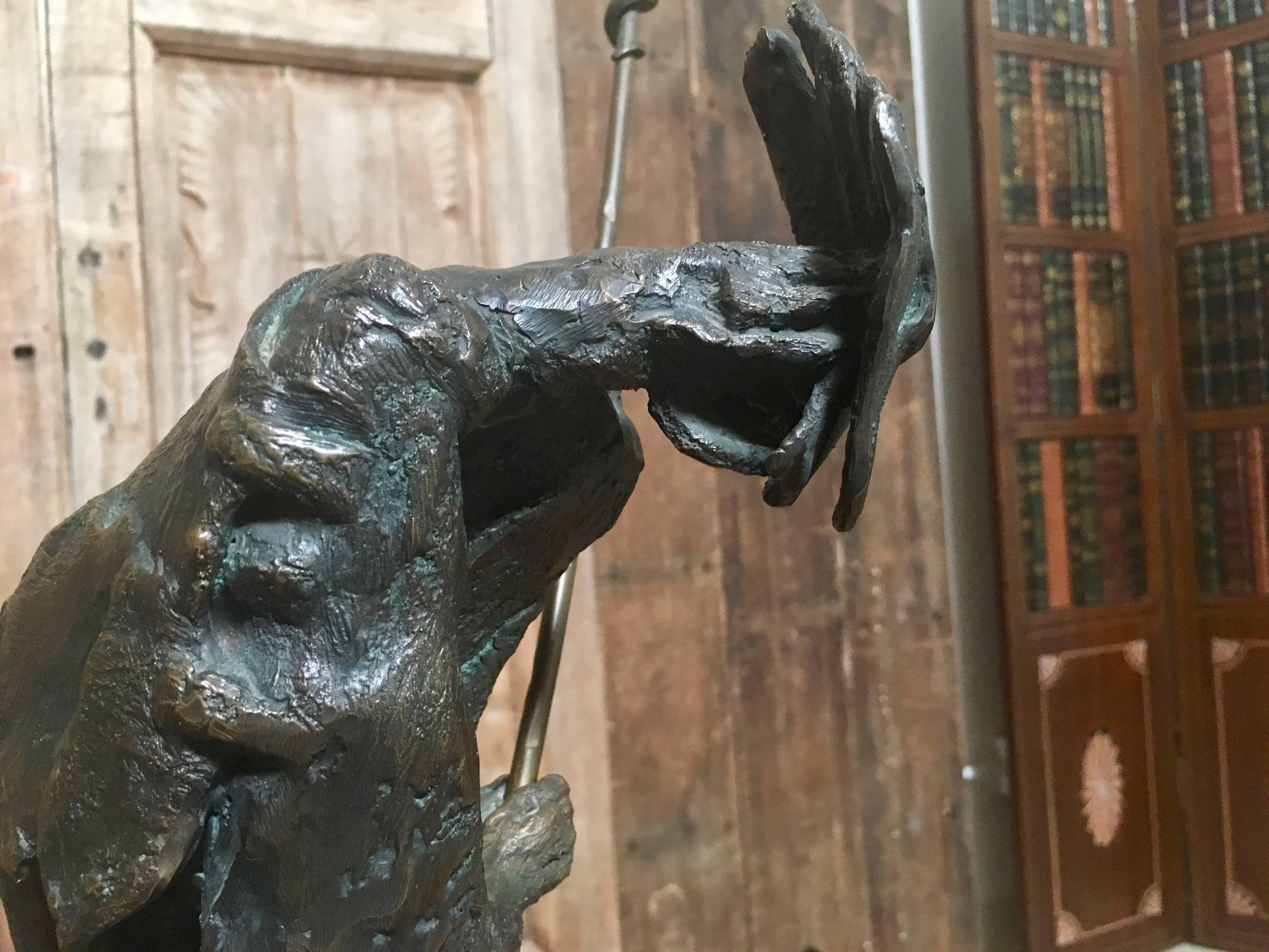 Sculpture abstraite en bronze de Don Quixote en vente 7