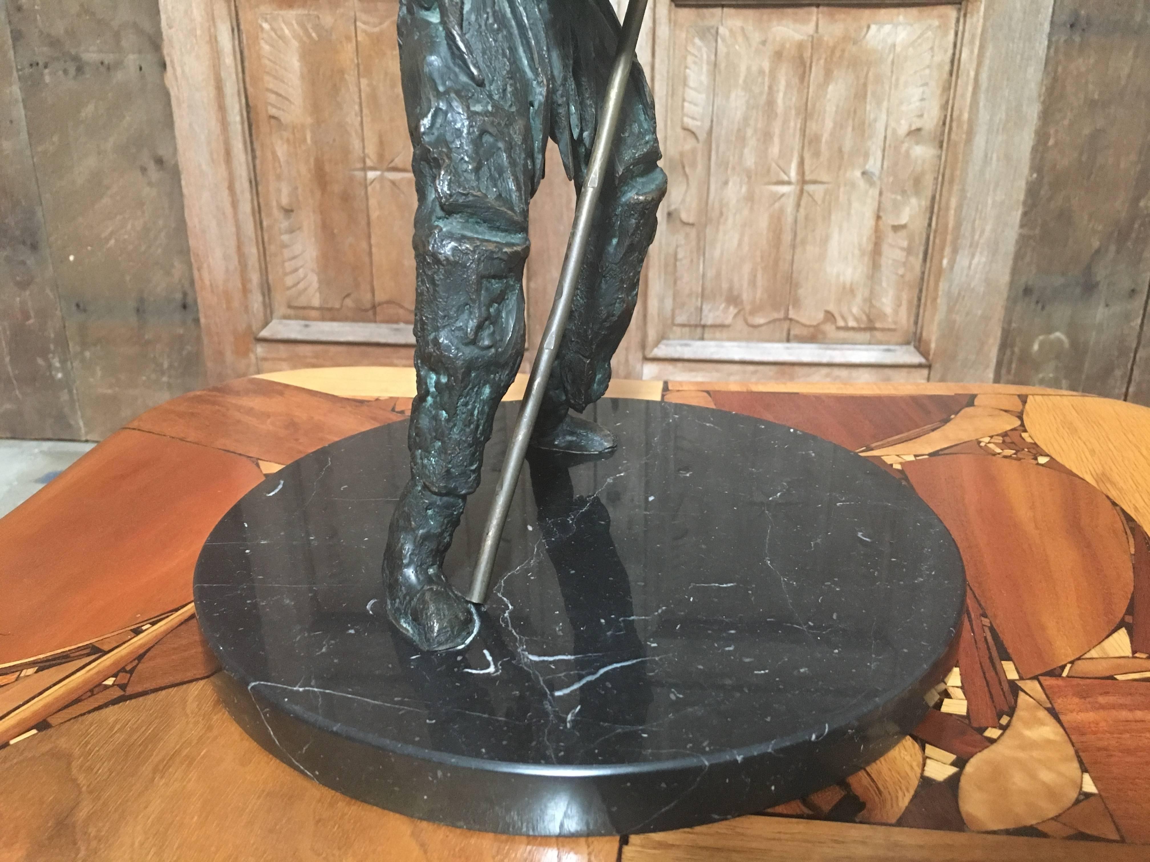 Moulage Sculpture abstraite en bronze de Don Quixote en vente