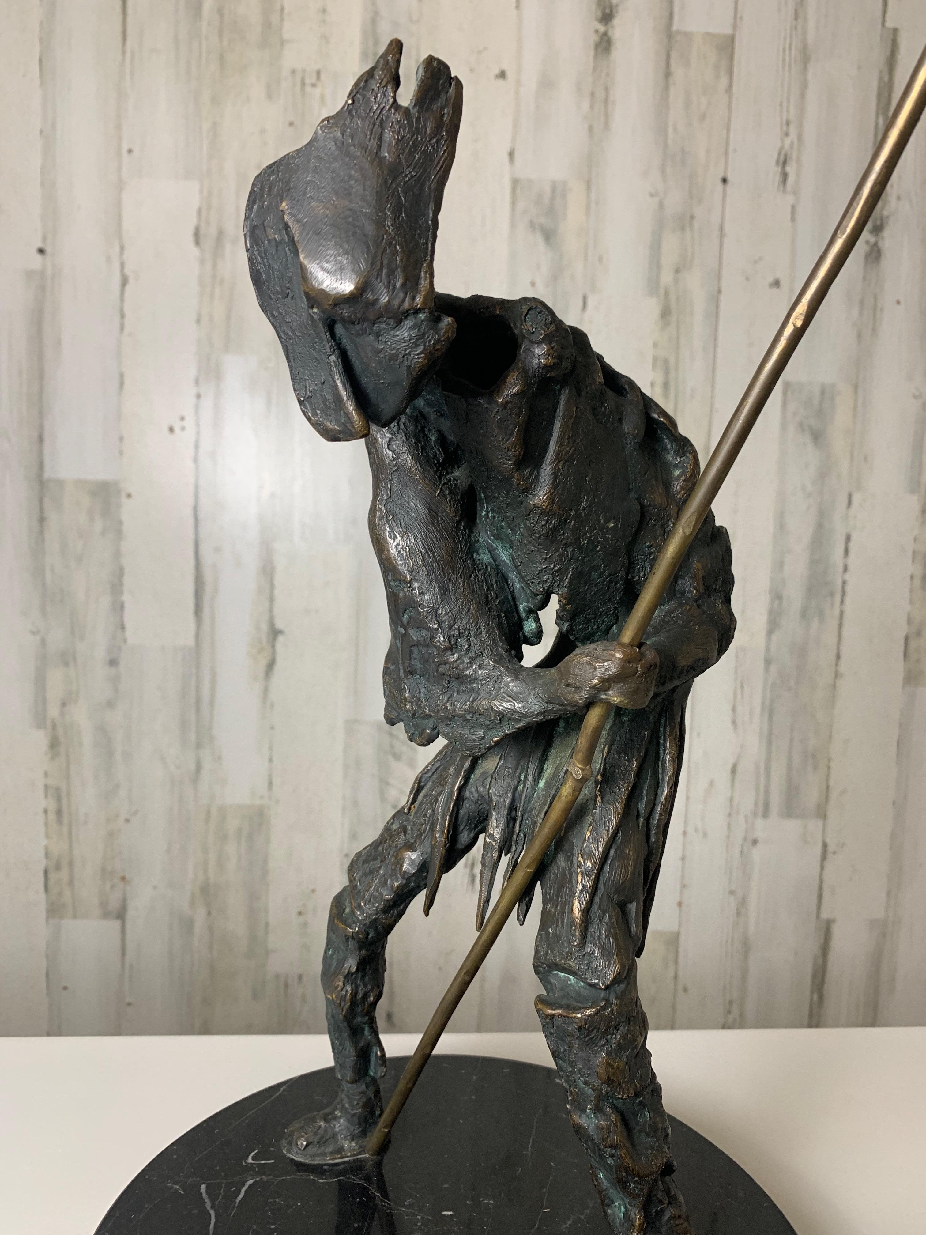 20th Century Abstract Bronze Sculpture of Don Quixote For Sale