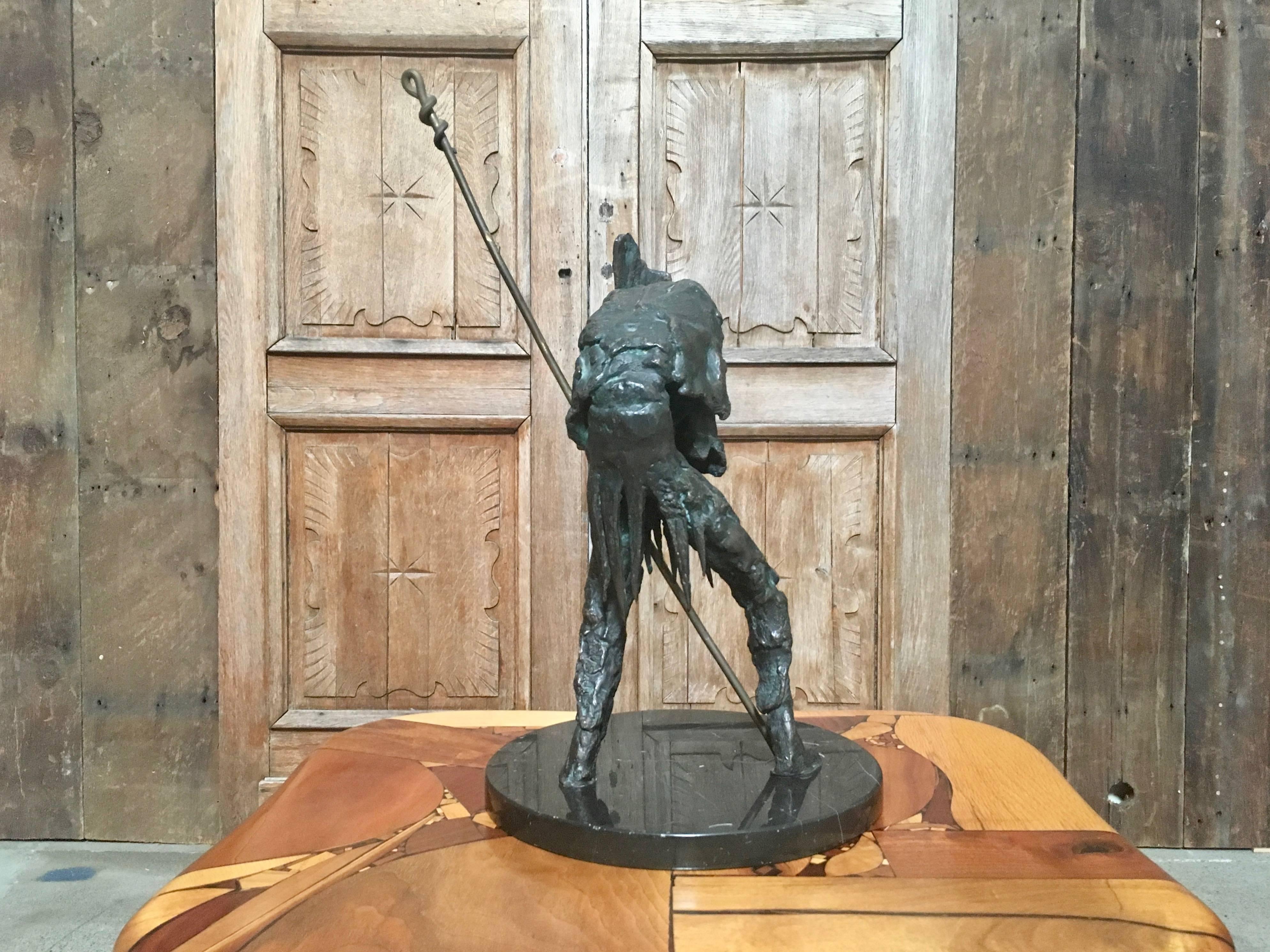 20ième siècle Sculpture abstraite en bronze de Don Quixote en vente