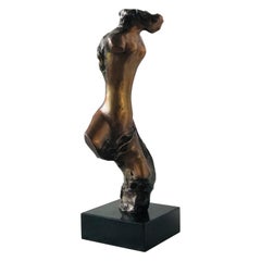 Abstract Bronze Sculpture of Modern Nude 