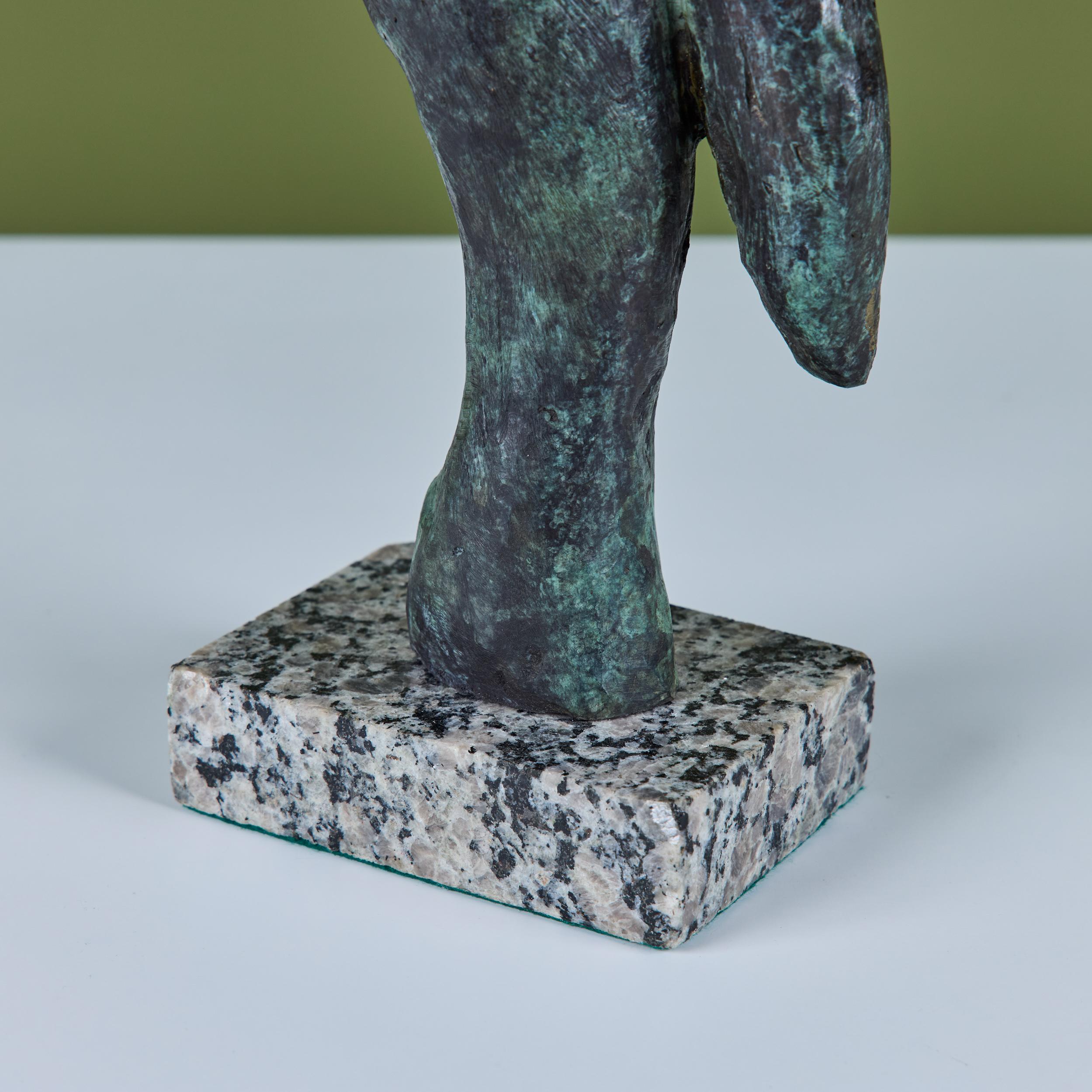 Abstract Bronze Sculpture on Granite Base en venta 4