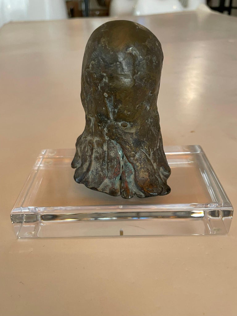 Abstract Bronze Sculpture on Lucite Base. France, 1930s For Sale at 1stDibs