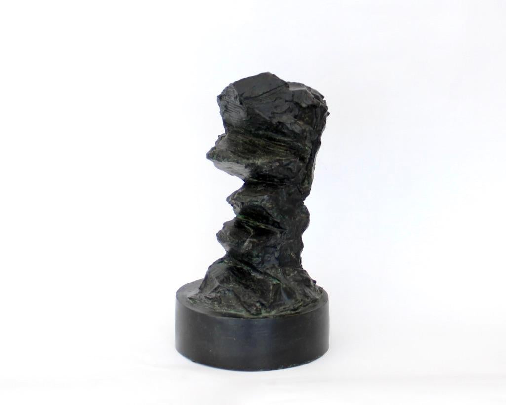 Mid-Century Modern Abstract Bronze Sculpture Reminiscent of Naturally Emerging Rocks For Sale
