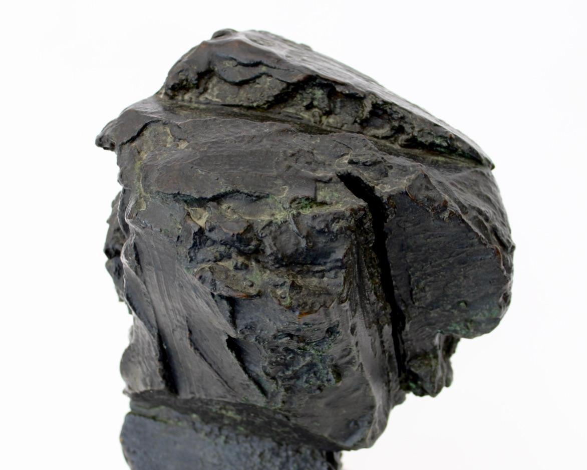 Late 20th Century Abstract Bronze Sculpture Reminiscent of Naturally Emerging Rocks For Sale