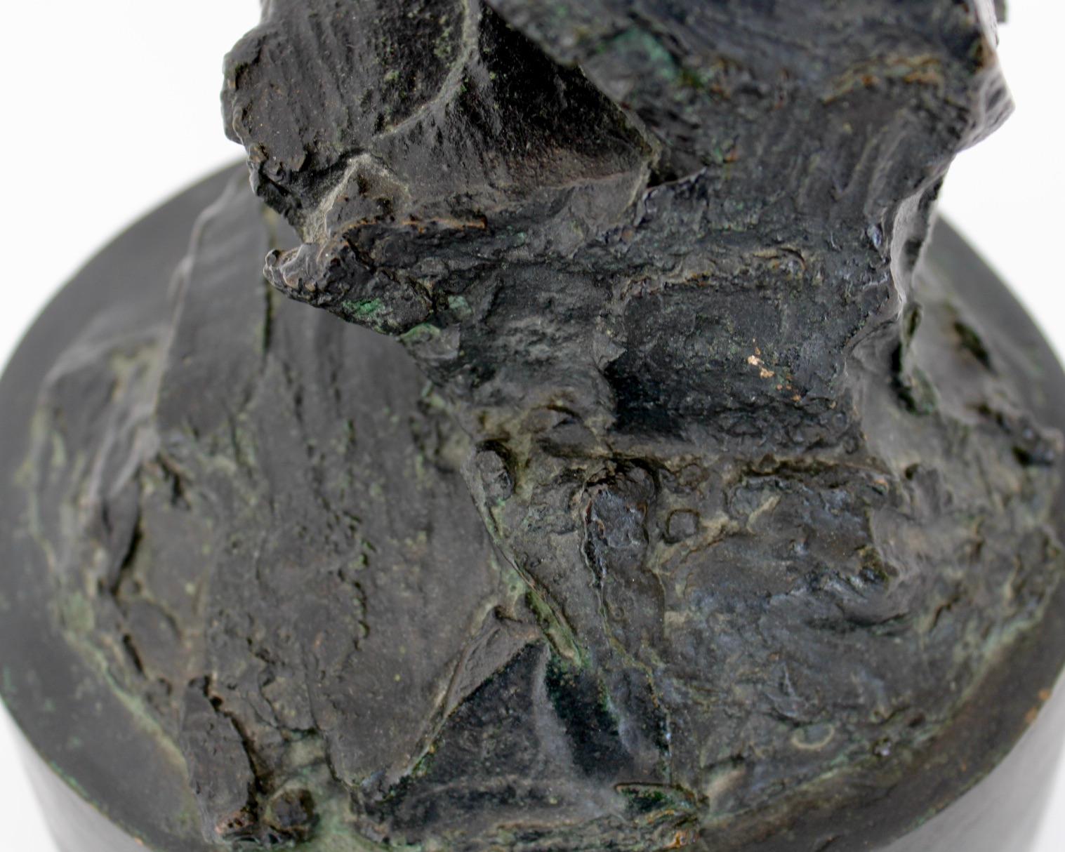 Abstract Bronze Sculpture Reminiscent of Naturally Emerging Rocks For Sale 1