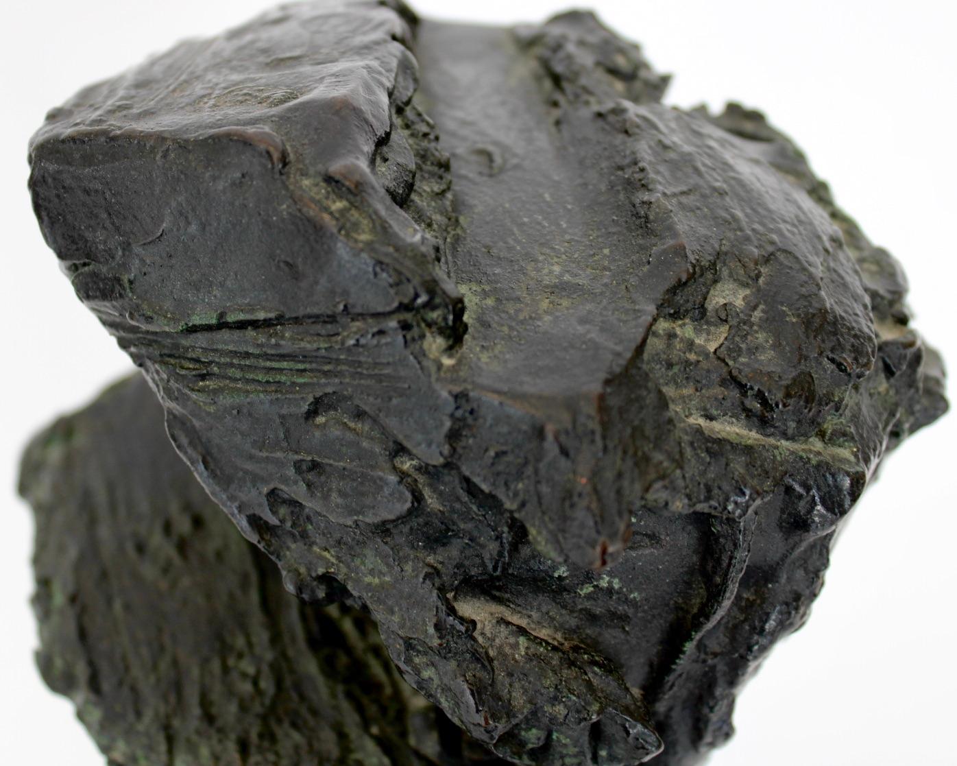 Abstract Bronze Sculpture Reminiscent of Naturally Emerging Rocks For Sale 2