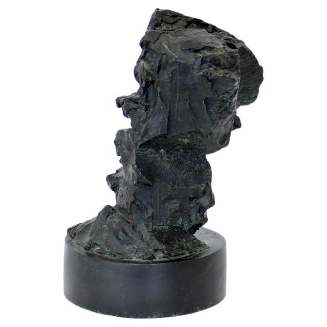 Abstract Bronze Sculpture Reminiscent of Naturally Emerging Rocks For Sale