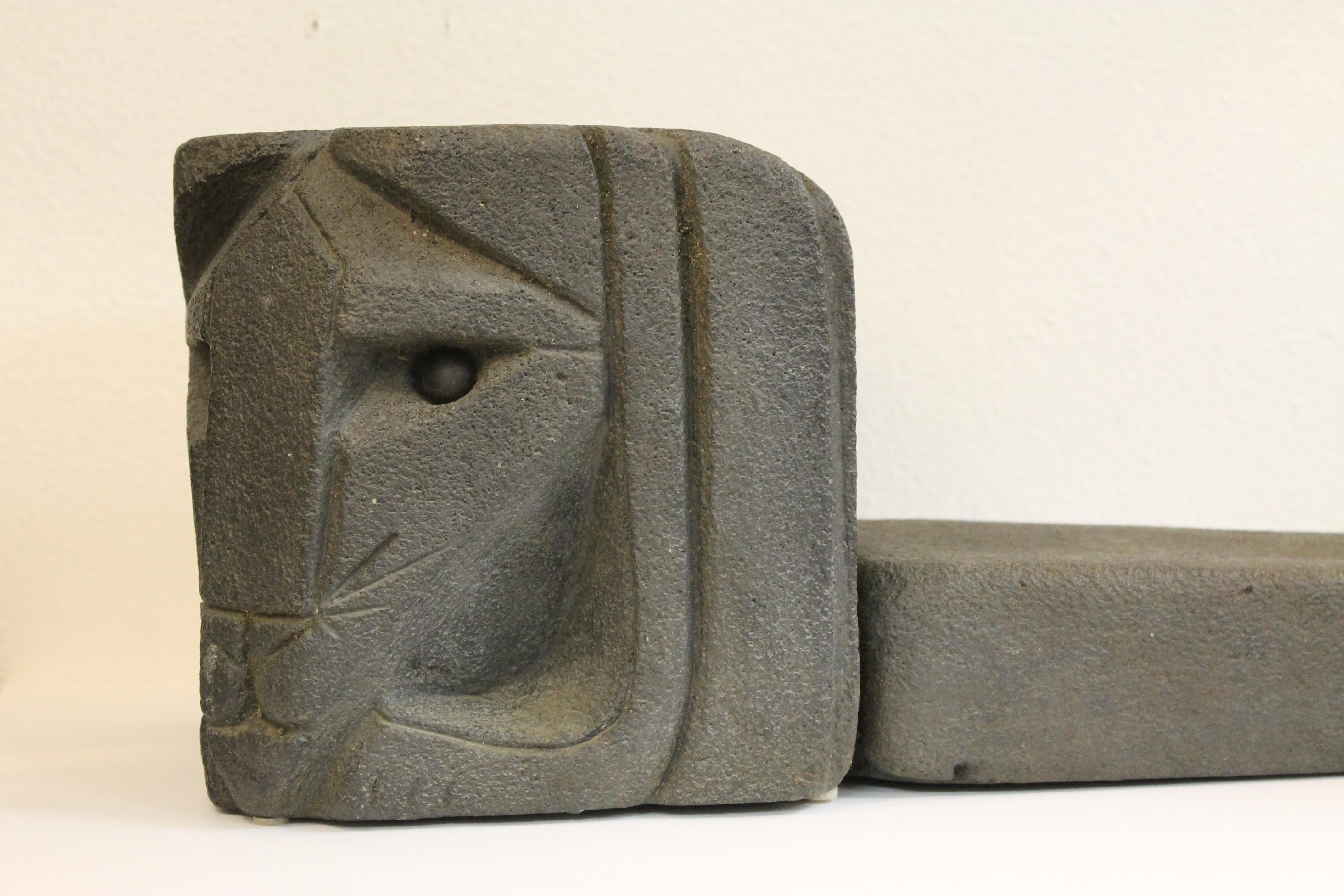 Abstract Brutalist Bronze Lion In Good Condition In Palm Springs, CA