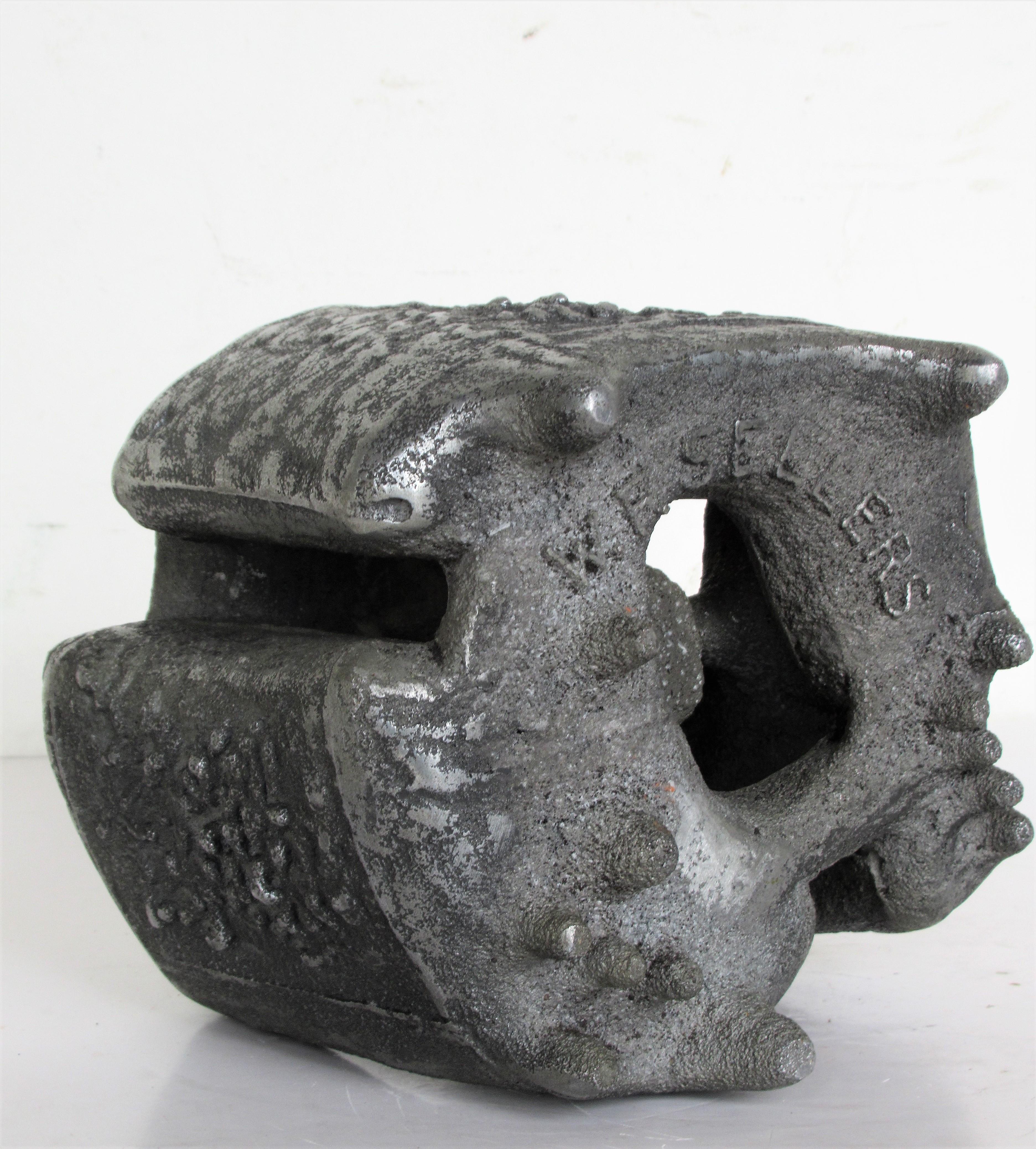 Abstract Brutalist Cast Metal Sculpture by William F. Sellers 5