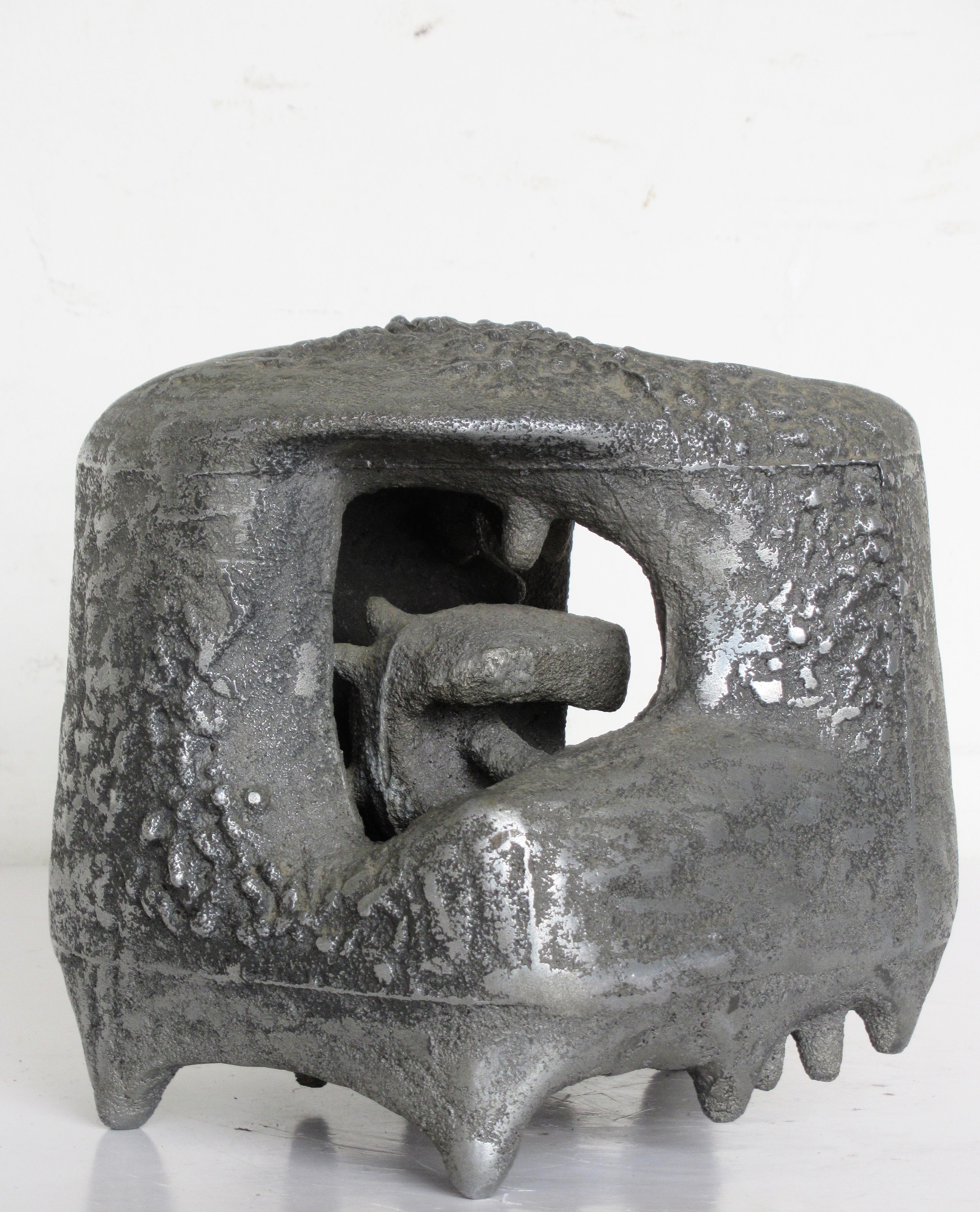 Abstract Brutalist Cast Metal Sculpture by William F. Sellers In Good Condition In Rochester, NY