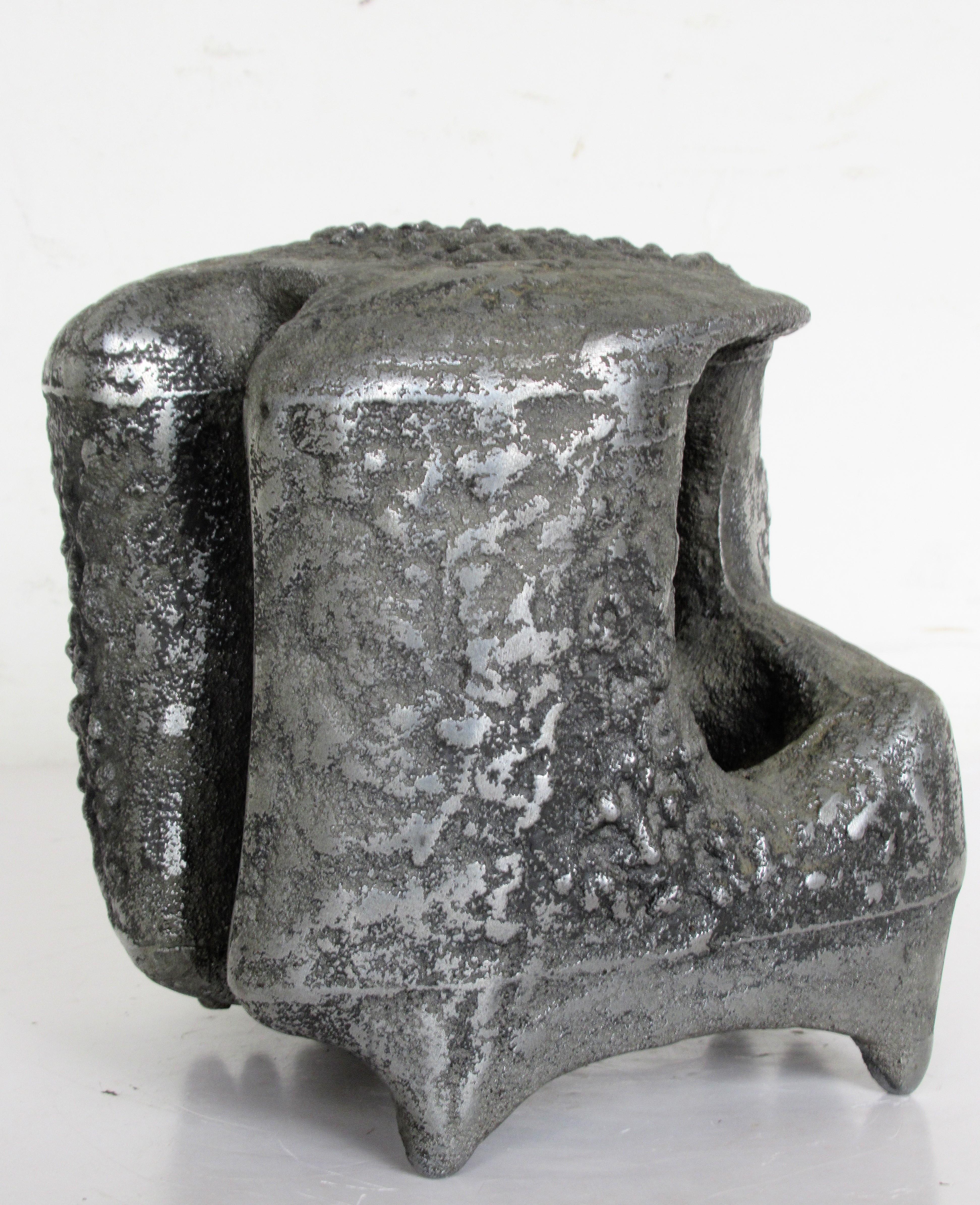 Abstract Brutalist Cast Metal Sculpture by William F. Sellers 2