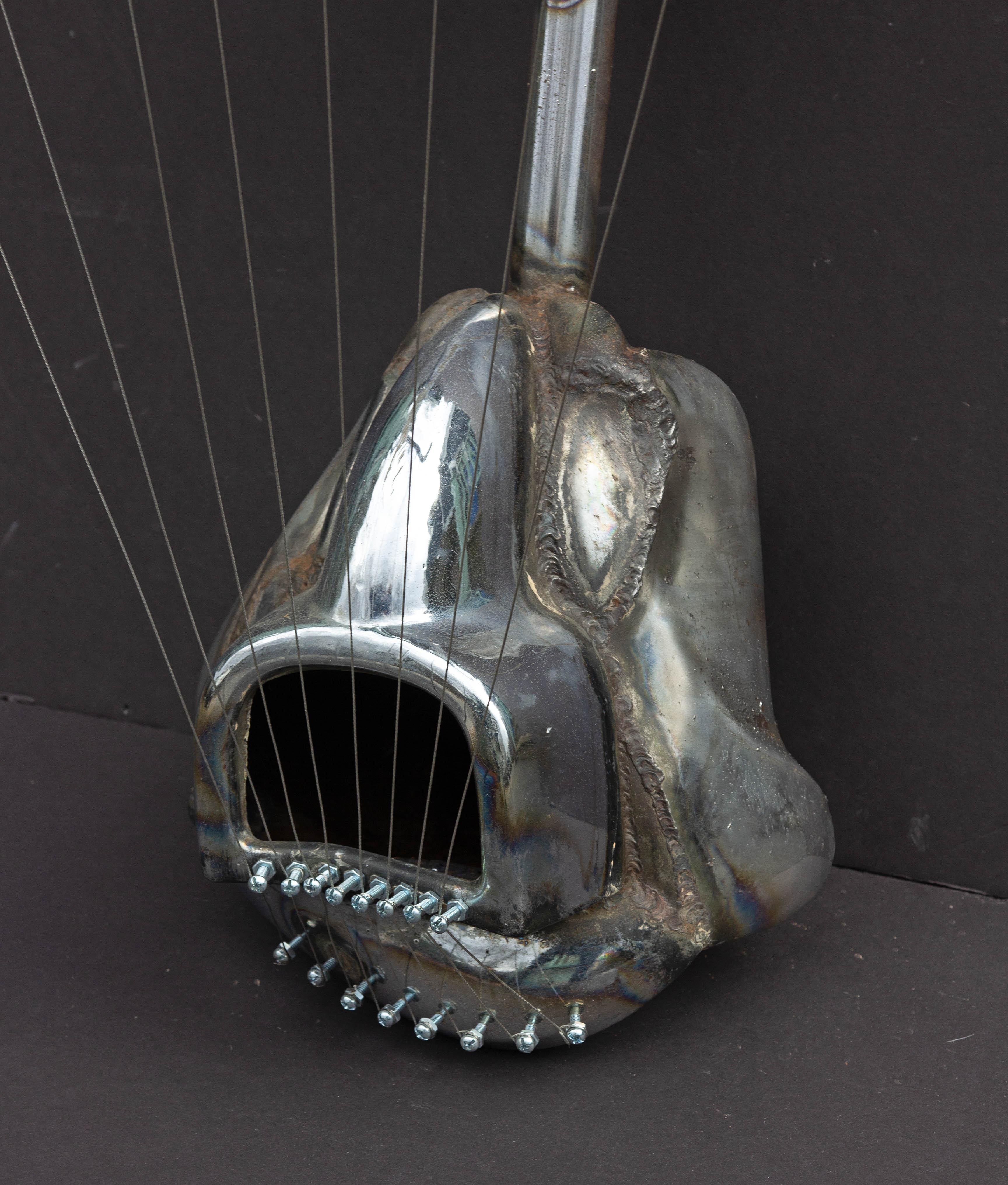 Modern Abstract Brutalist Chrome  Sculpture by Jason Seley 