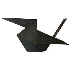 Abstract Brutalist Iron Sculpture 'Crow' by Artist Unknown, France 1950s