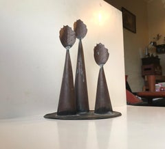 Abstract, Brutalist Sculpture in Copper, Denmark, 1970s