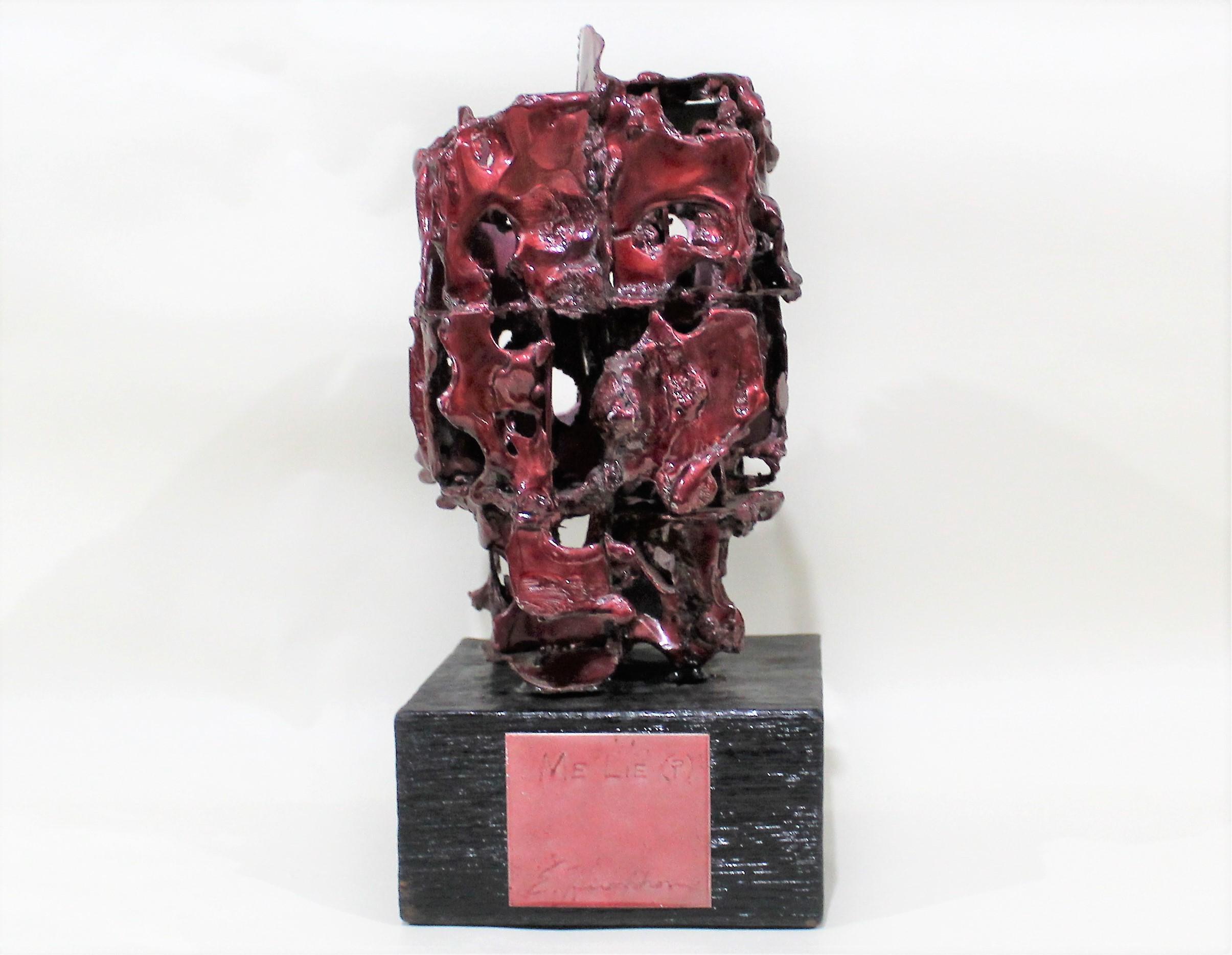 Abstrakt Brutalistische Metallskulptur im Angebot 2