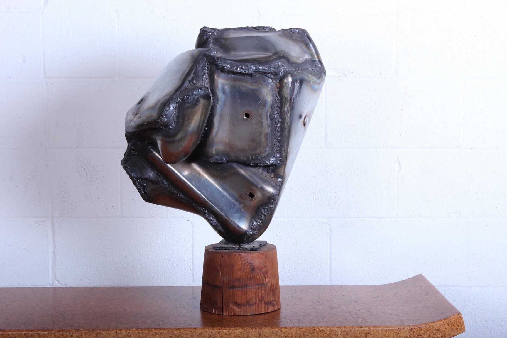 Métal Sculpture de buste abstraite en vente
