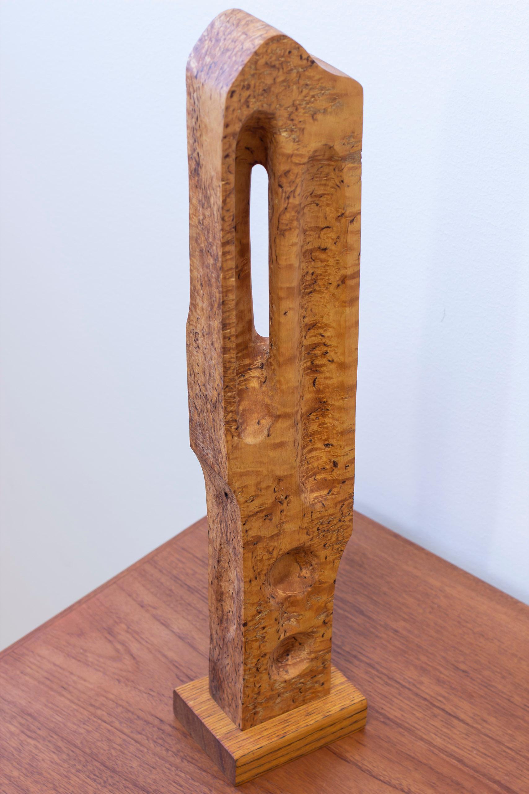 Scandinavian Modern Abstract burl birch sculpture by Sven Olsson For Sale