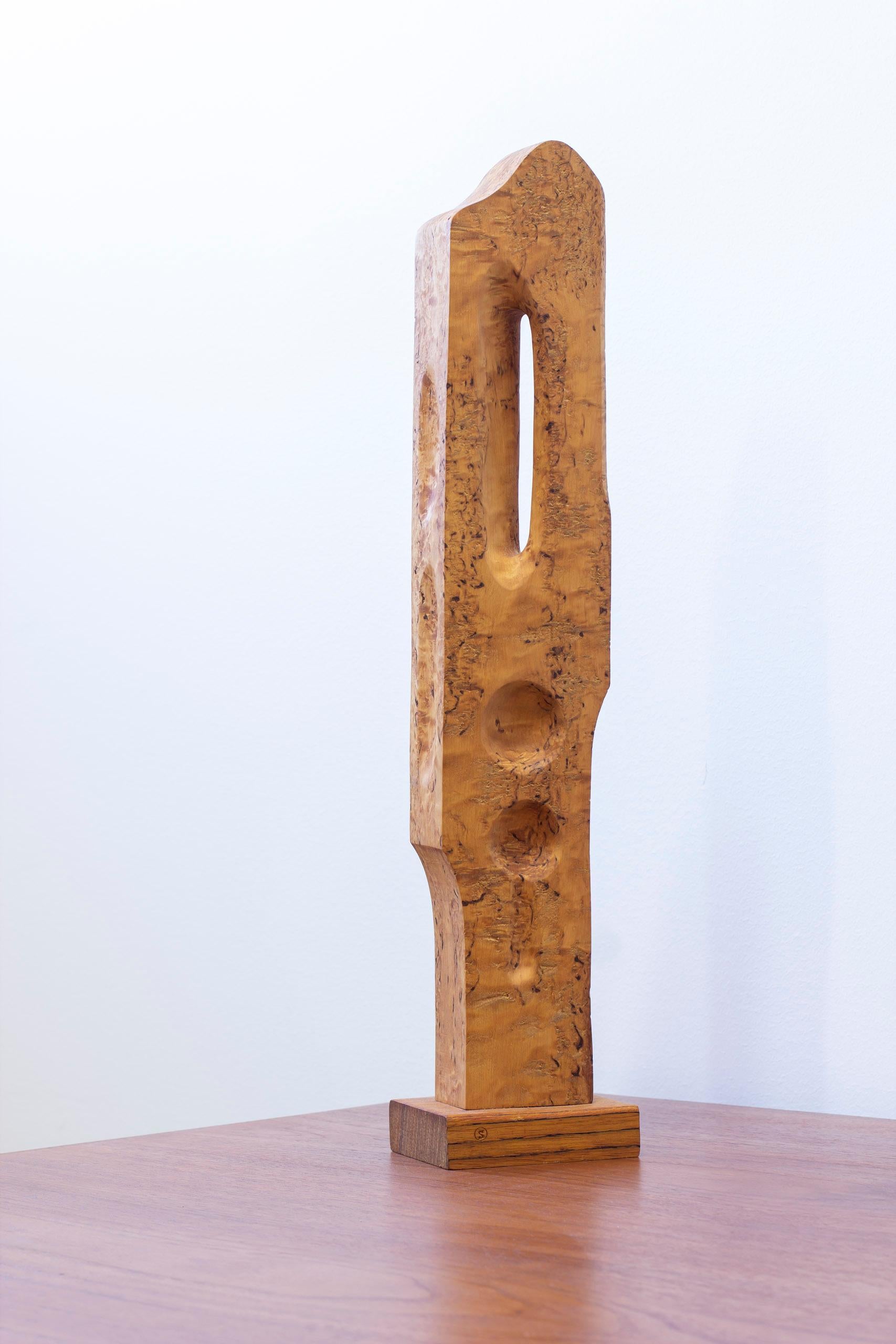 Abstract burl birch sculpture by Sven Olsson For Sale 2