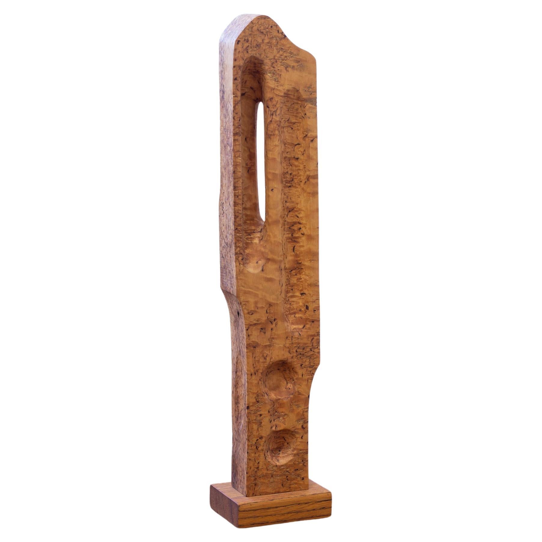 Abstract burl birch sculpture by Sven Olsson For Sale