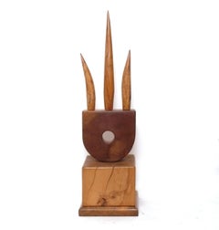 Abstract Burl Wood Sculpture by Richard Scott Hill 43.5" x 12.5" Modern Art