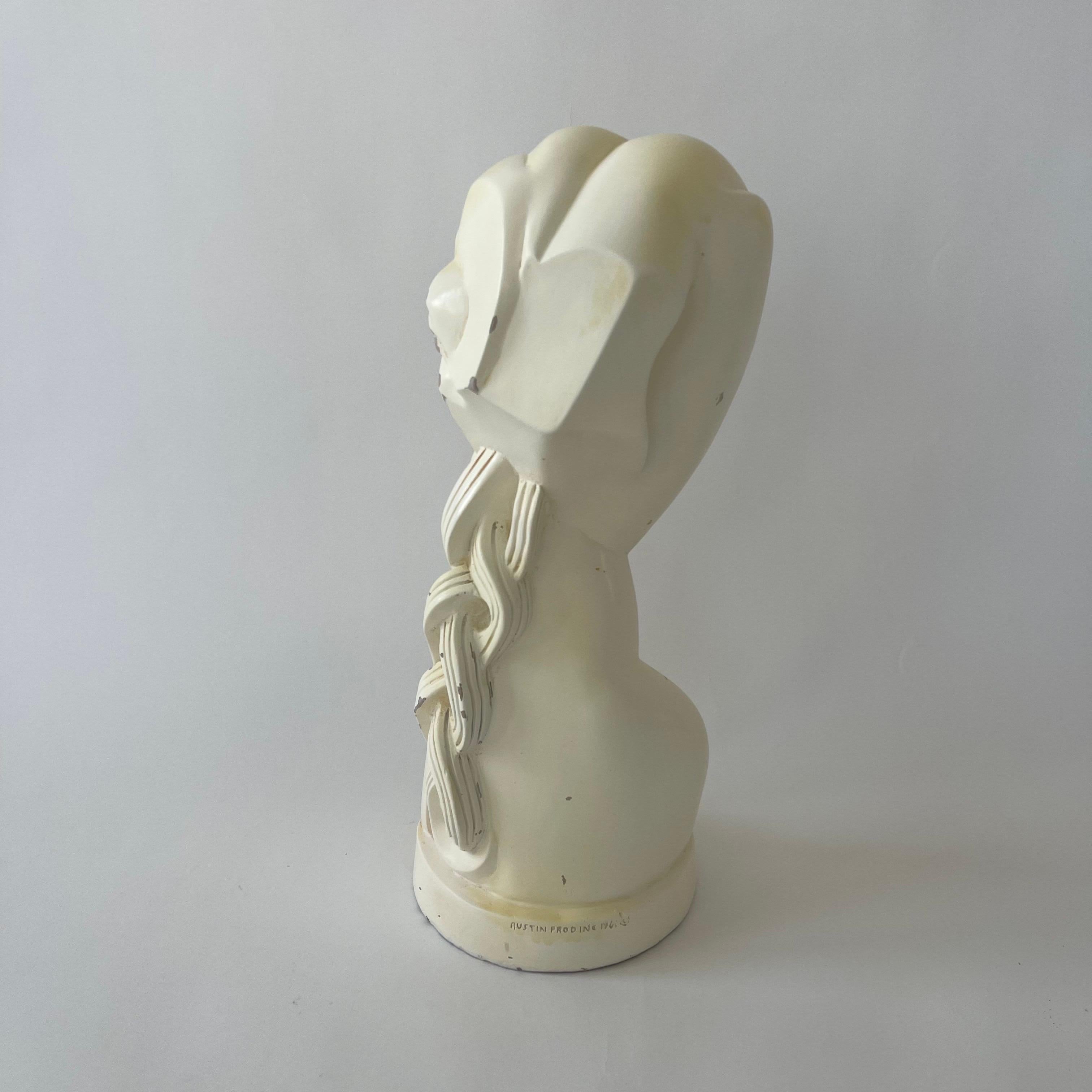 Vernissé Buste abstrait d'après Henri Laurens « Head of a Young Girl » par Austin Prod USA 1961 en vente