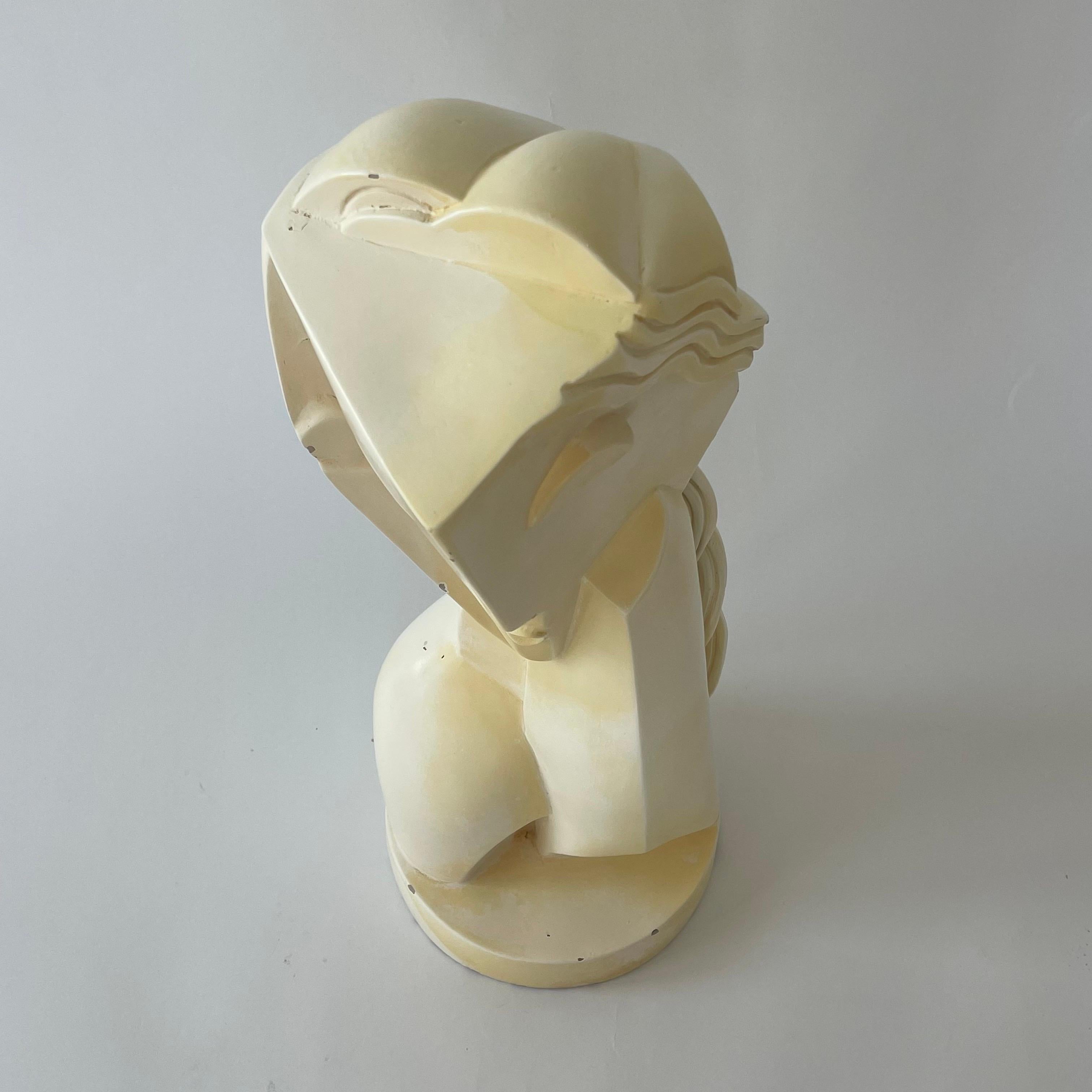 20ième siècle Buste abstrait d'après Henri Laurens « Head of a Young Girl » par Austin Prod USA 1961 en vente