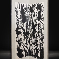 Abstract Calligraphy Screen from the Vibrant 60s-70s