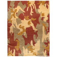 Abstract Camoflash Brown Rug by DD Allen