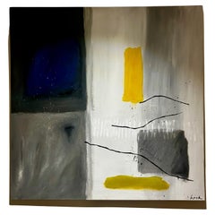 Abstract Canvas Painting, 21st Century, Signed, Bold Colors & Textures