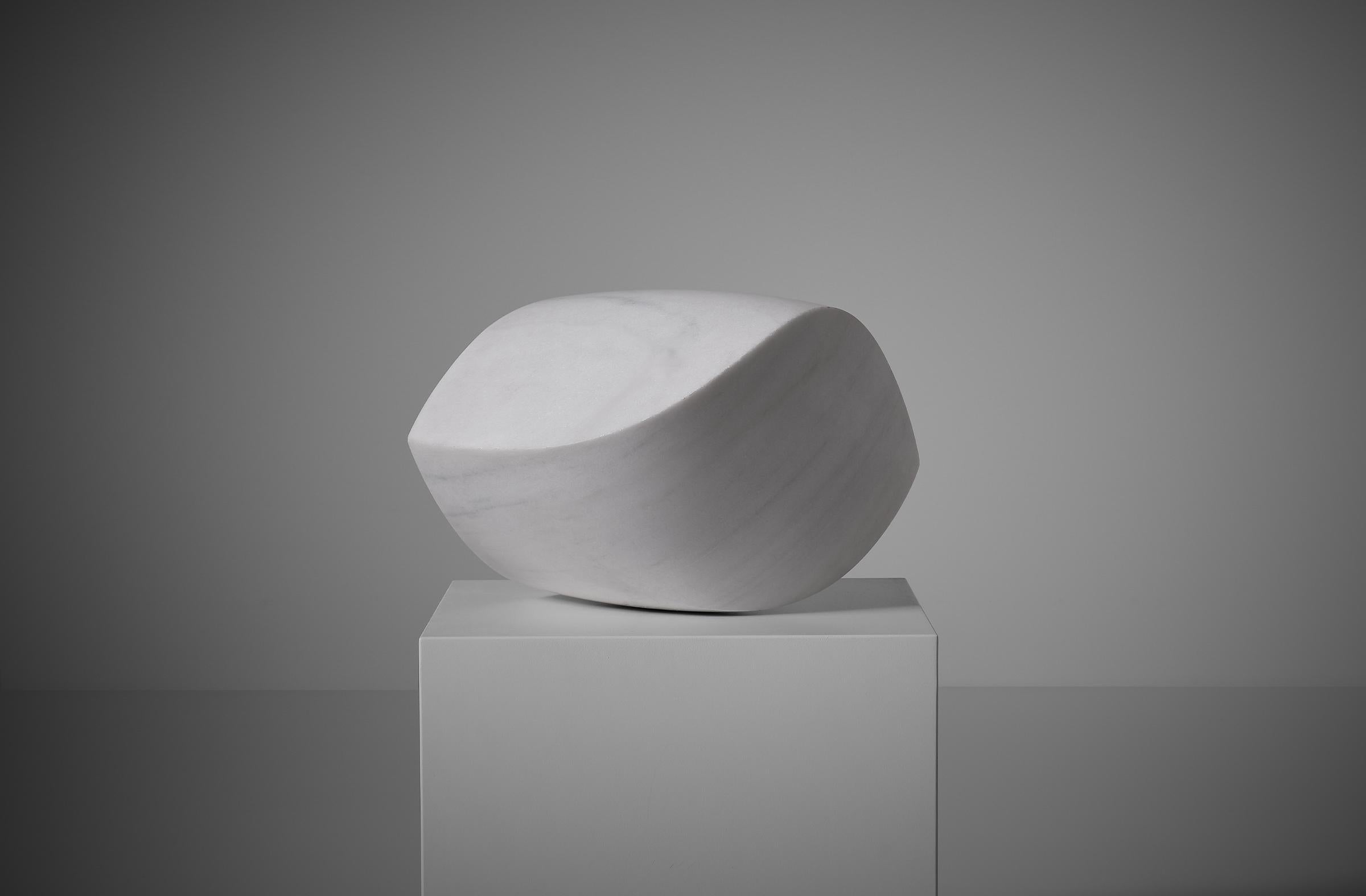 Late 20th Century Abstract Carrara Marble Sculpture, 1970s