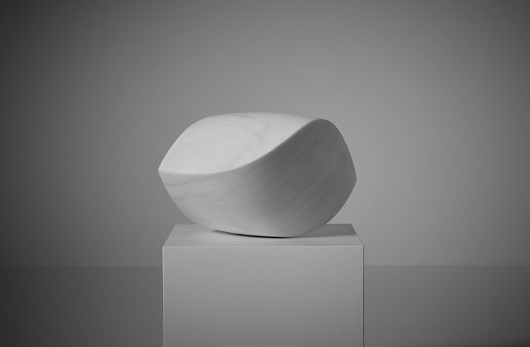 Late 20th Century Abstract Carrara Marble Sculpture, 1970s For Sale