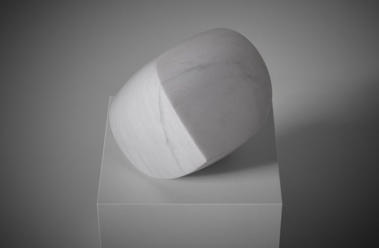 Abstract Carrara Marble Sculpture, 1970s For Sale 3